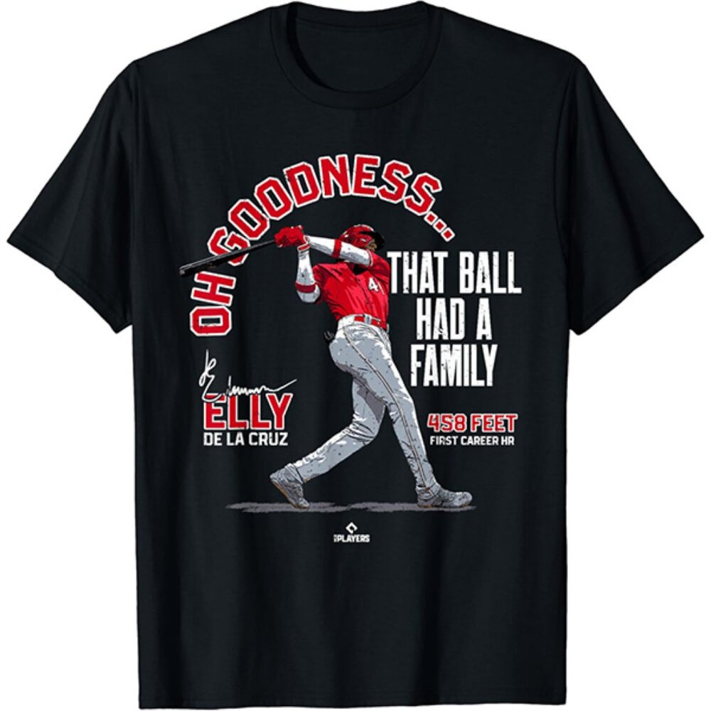 New Elly De La Cruz Cincinnati MLBPA T Shirt Bosnia and Herzegovina